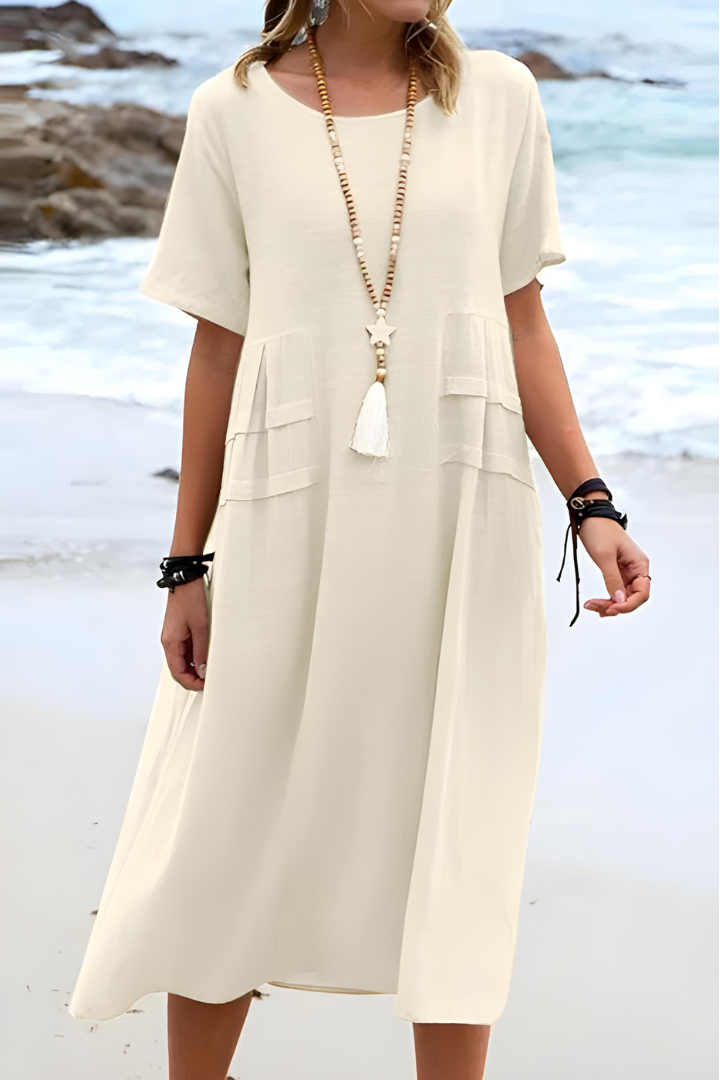 LORELAI | COSY ELEGANT RELAXED MIDI DRESS