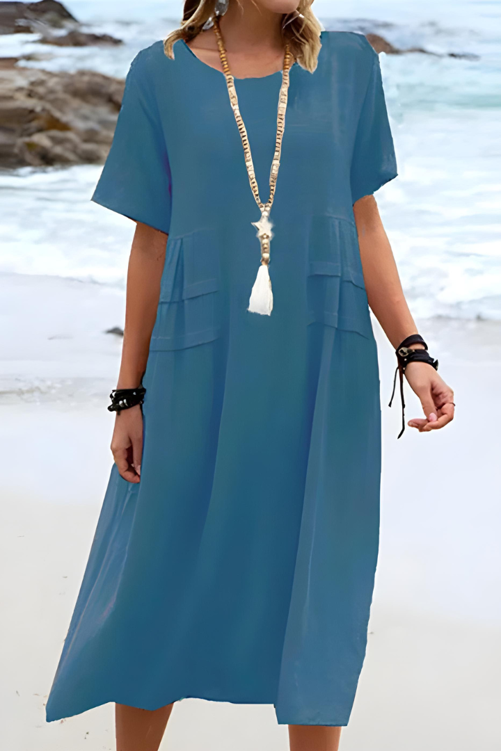 LORELAI | COSY ELEGANT RELAXED MIDI DRESS