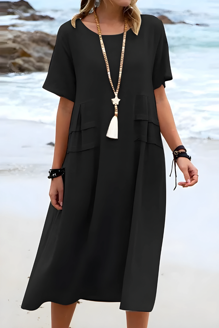 LORELAI | COSY ELEGANT RELAXED MIDI DRESS