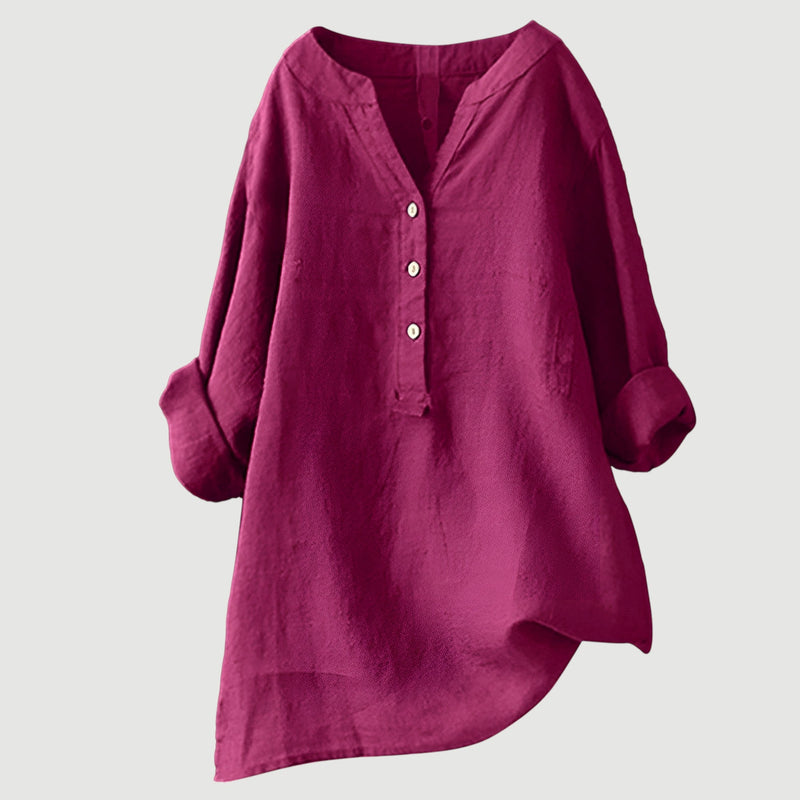 PEARL | RELAXED BLOUSE WITH FLATTERING DRAPE