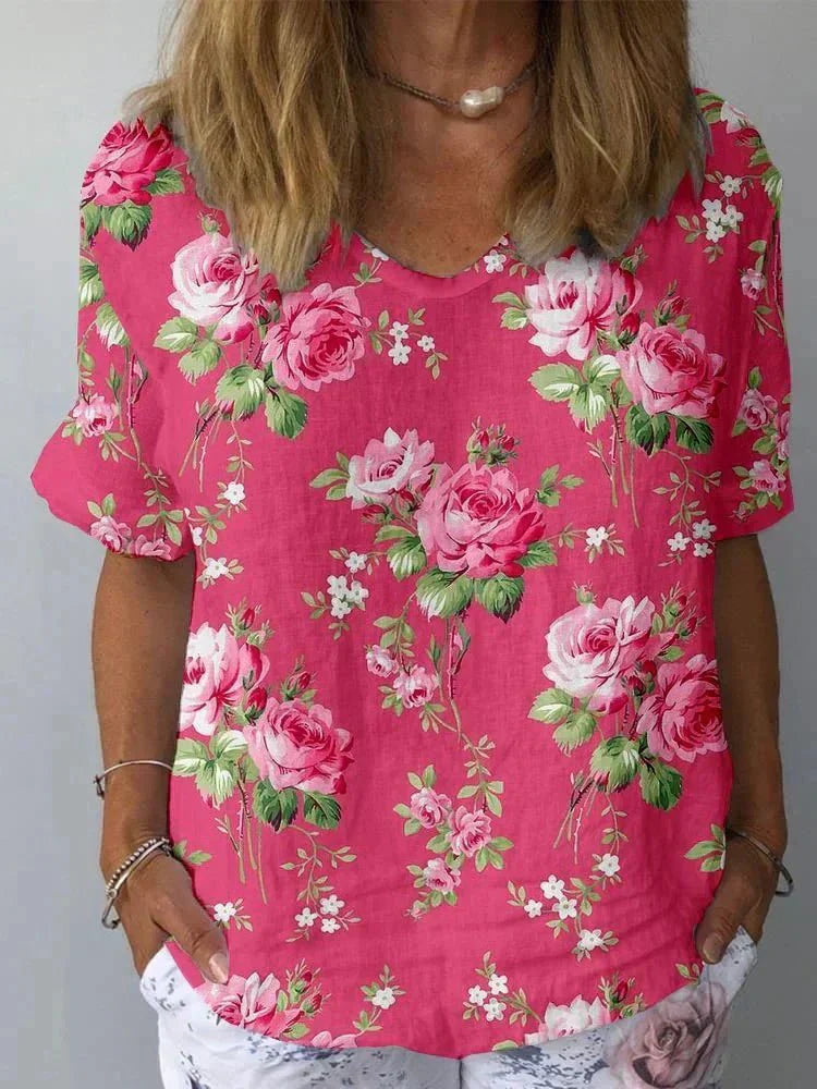 MABEL | FLOWING FLORAL BLOUSE WITH REFINED SILHOUETTE