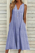 ARABELLA | REFINED PLAID MIDI DRESS WITH FLATTERING DRAPE
