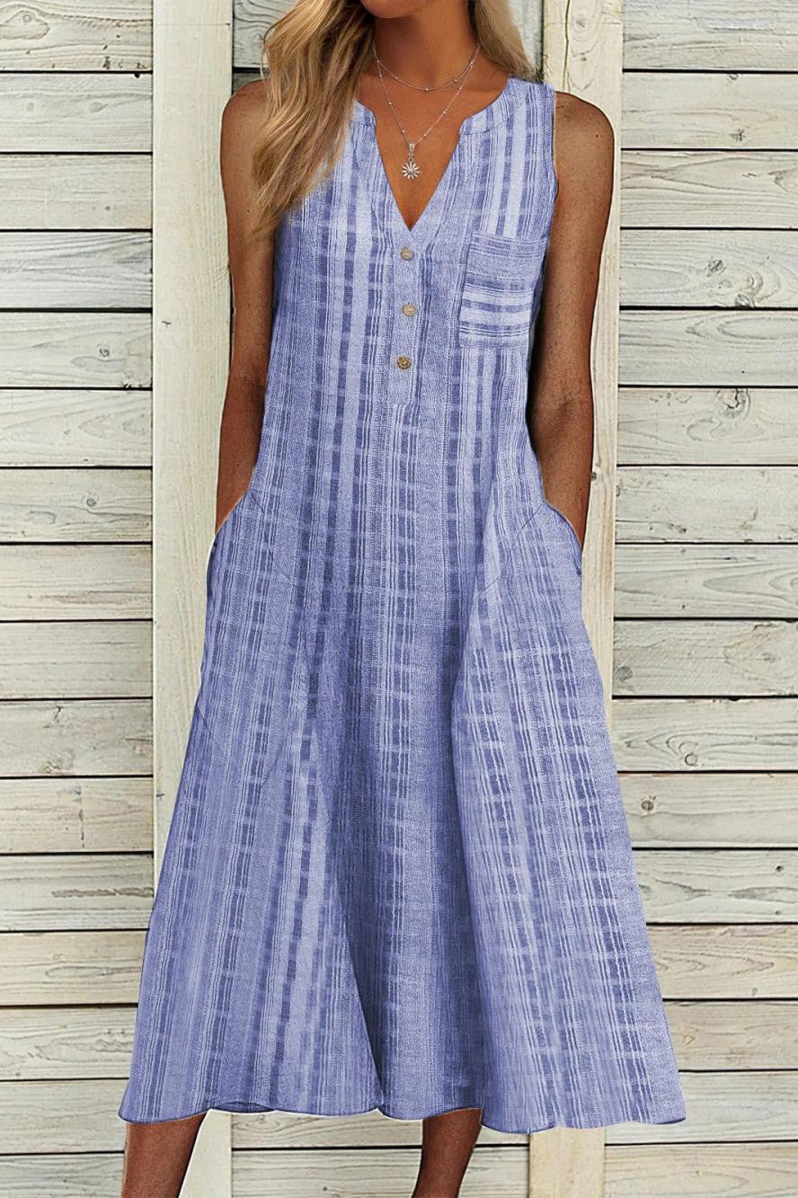 ARABELLA | REFINED PLAID MIDI DRESS WITH FLATTERING DRAPE