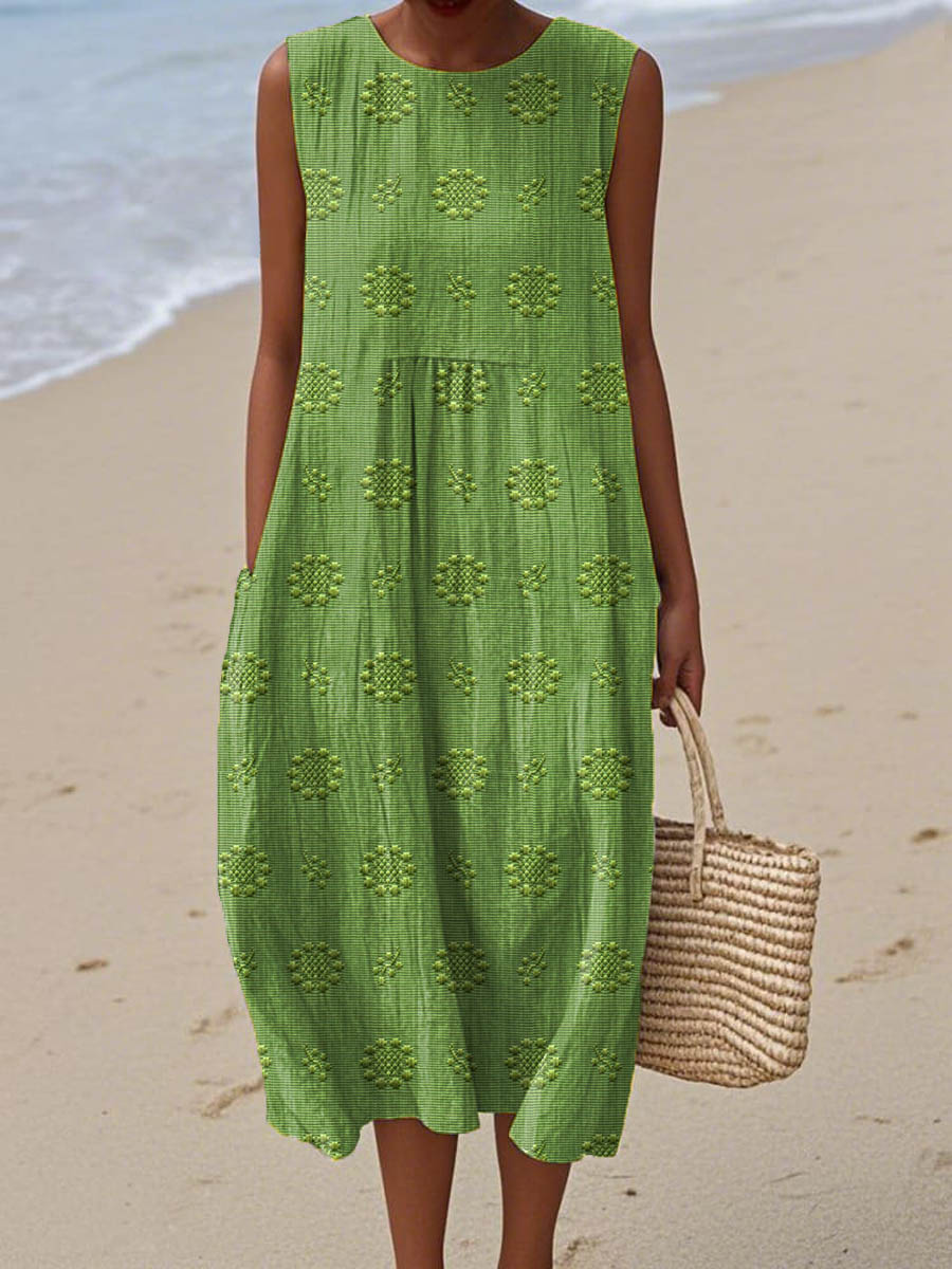 MAY | ELEGANT SLEEVELESS TUMMY-COVERAGE DRESS