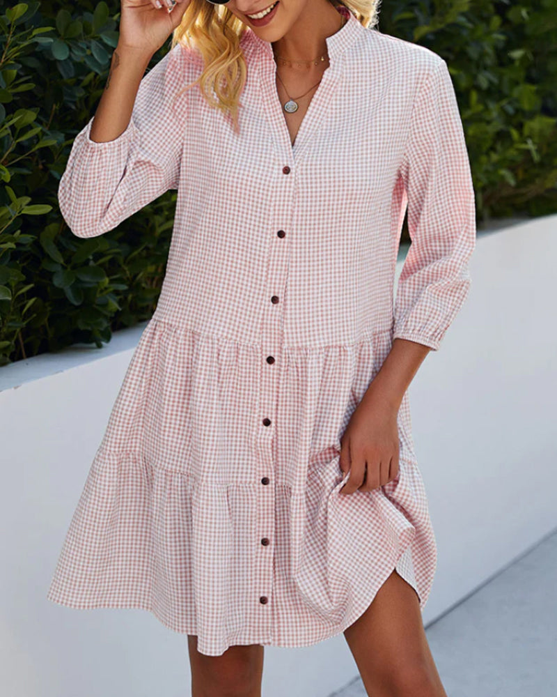 SIENA | ELEGANT BUTTON DRESS WITH FLAWLESS TUMMY COVERAGE