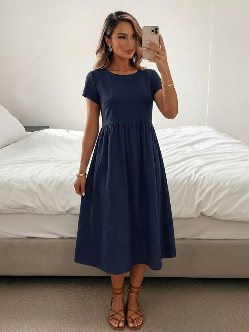 THEA | RELAXED FIT DRESS WITH FLATTERING POCKET DETAIL