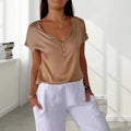 YANA | LUXURY CHENILLE V-NECK TOP