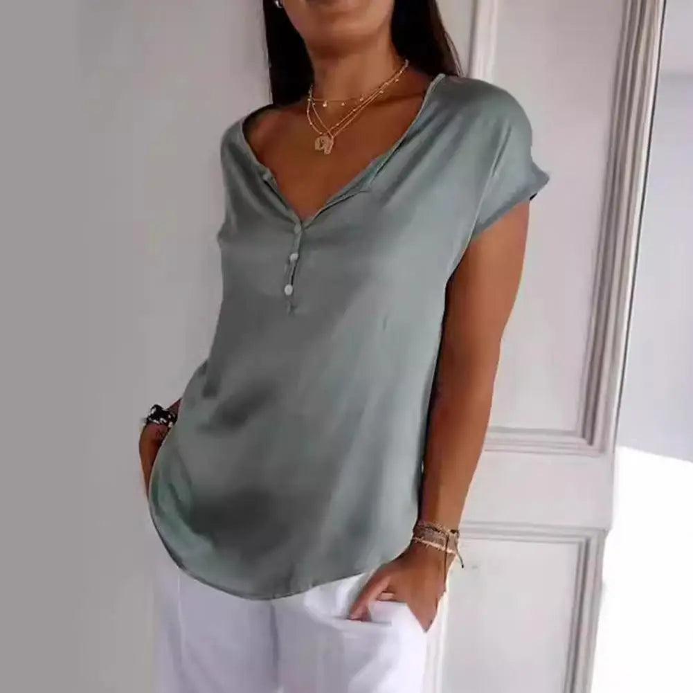 YANA | LUXURY CHENILLE V-NECK TOP