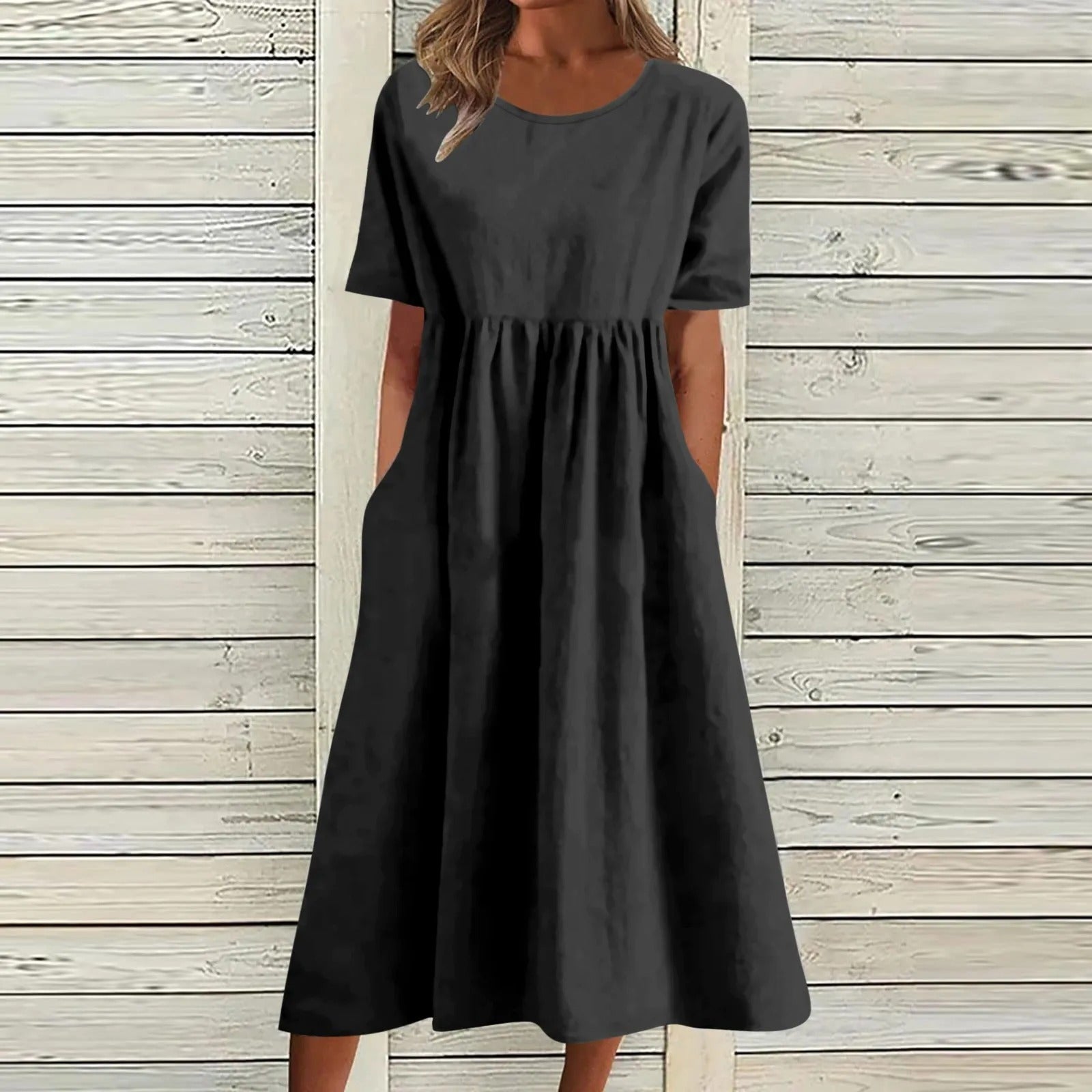 ZOE | ELEGANT VINTAGE TUMMY-COVERAGE DRESS