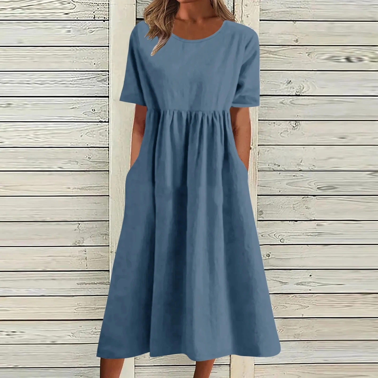 ZOE | ELEGANT VINTAGE TUMMY-COVERAGE DRESS