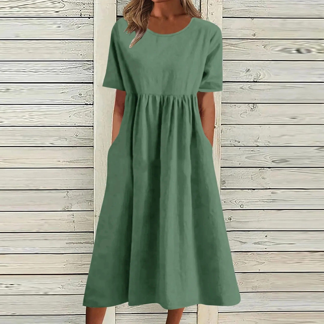 ZOE | ELEGANT VINTAGE TUMMY-COVERAGE DRESS