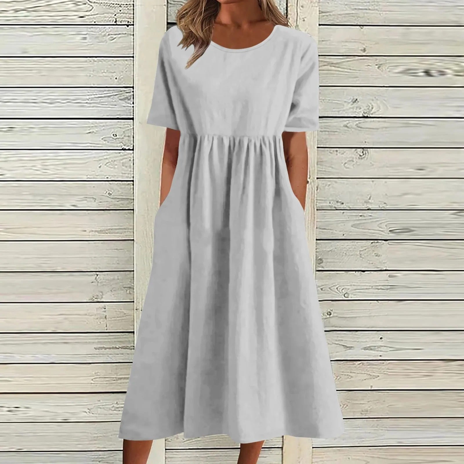 ZOE | ELEGANT VINTAGE TUMMY-COVERAGE DRESS